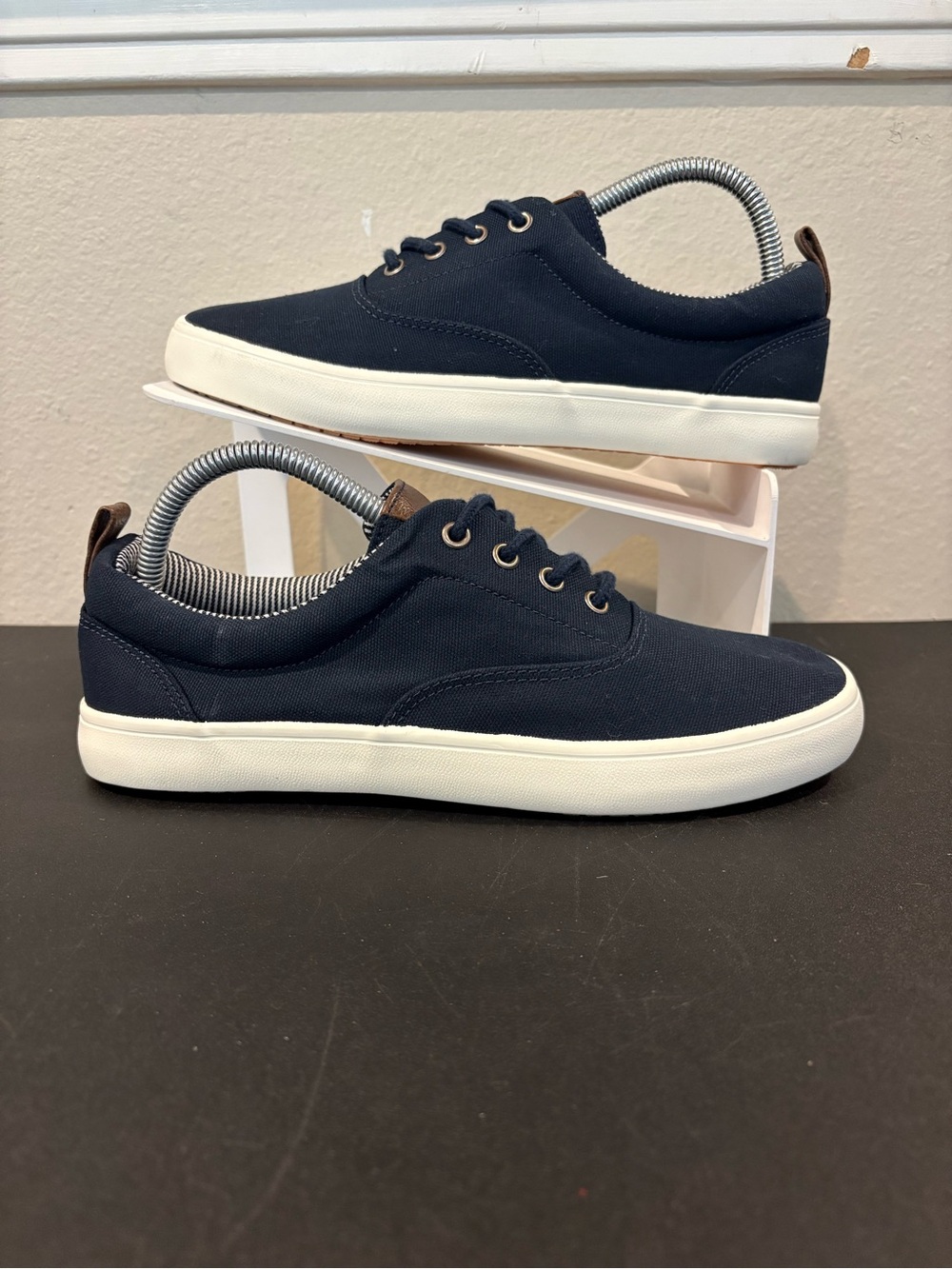Cat & Jack Jett Navy Blue Lace Up Low Top Canvas Sneakers Shoes Multiple Sizes